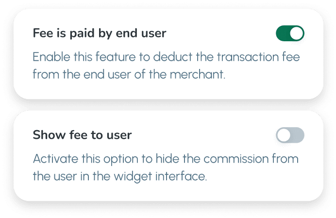 Configuración de tarifas ajustables