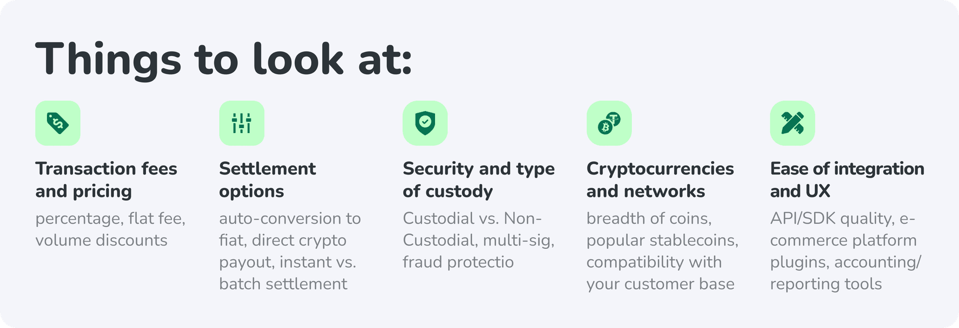 features of a good crypto payment gateway
