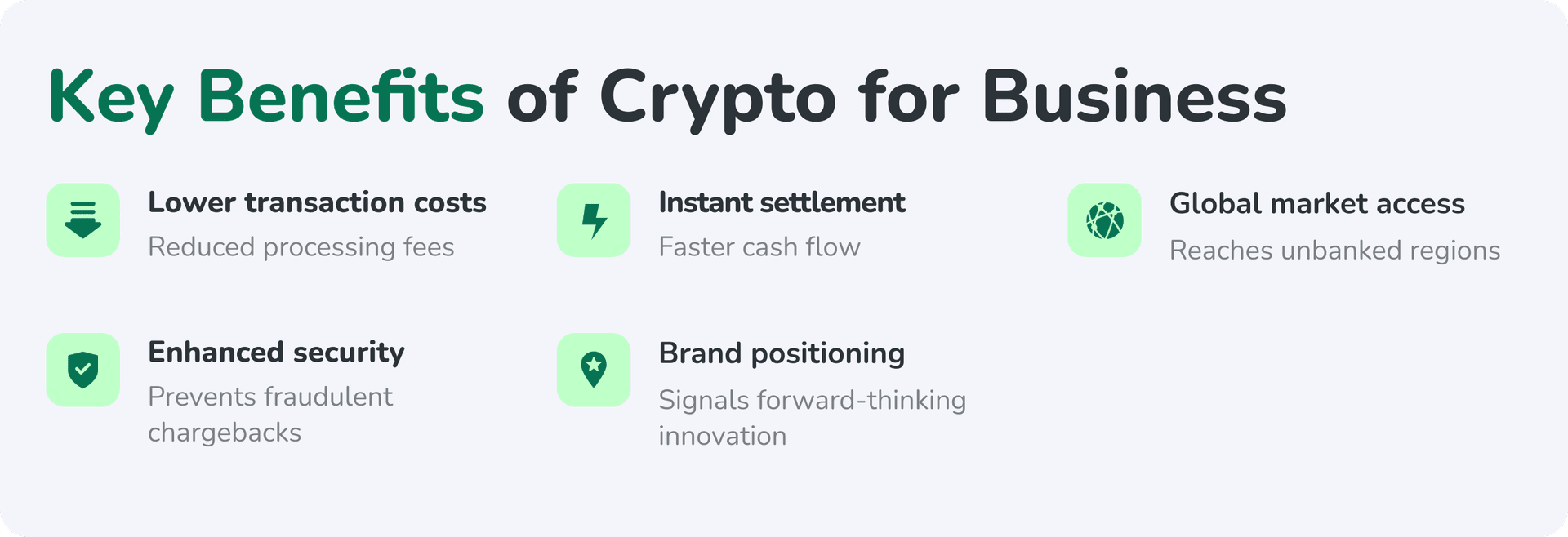 key benefits of crypto for business