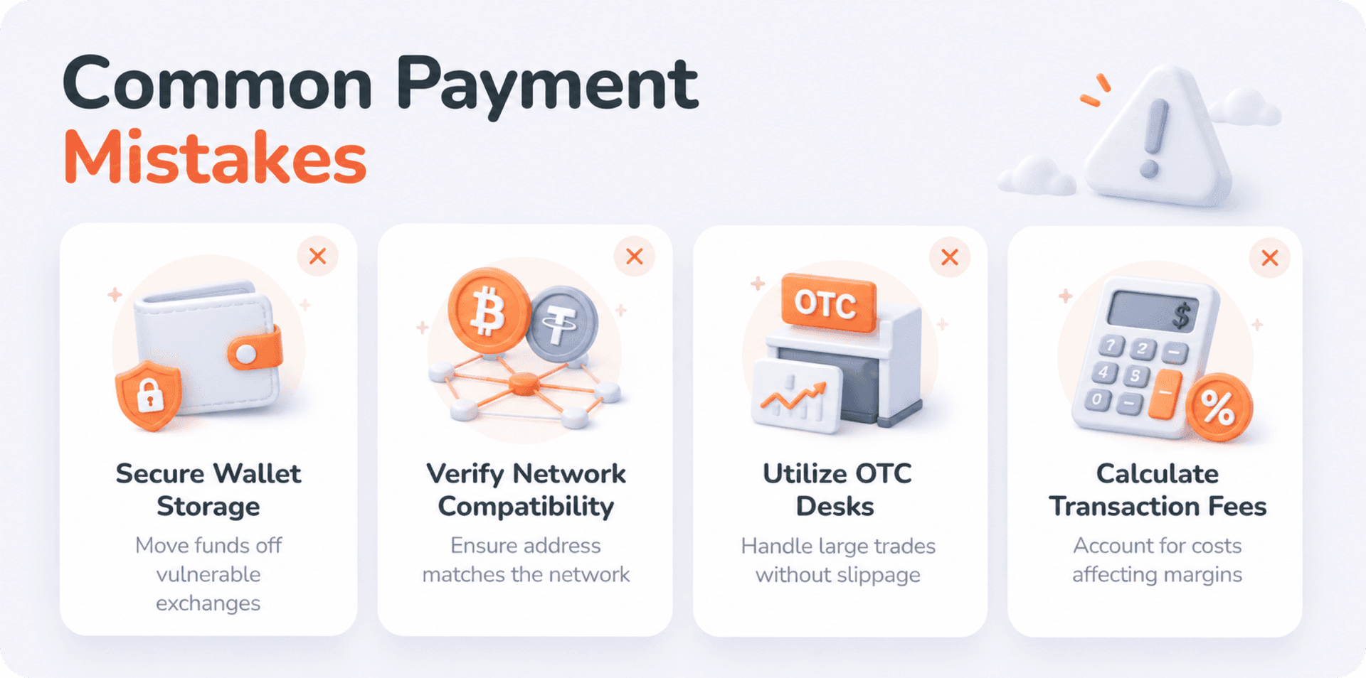 common crypto payment mistakes